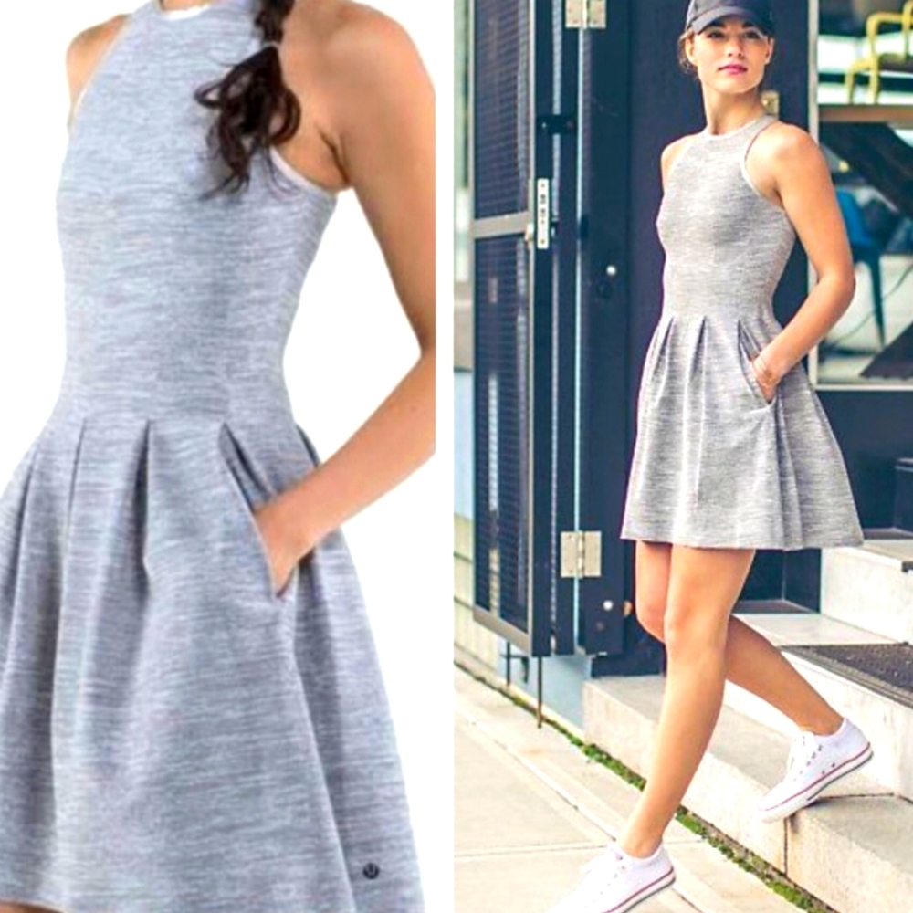 🔥✨Rare and Gorgeous Lululemon Here to There Dress Silver Spoon EUC✨🔥